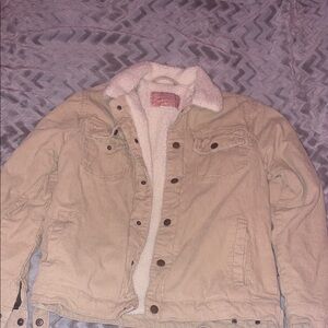 Tan Corduroy Jacket with Sherpa Lining